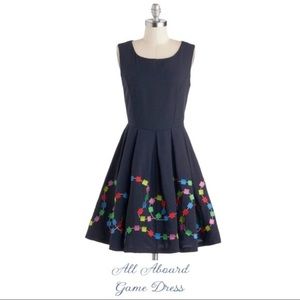 ModCloth Bea & Dot All Aboard Game dress sized Medium NWOT